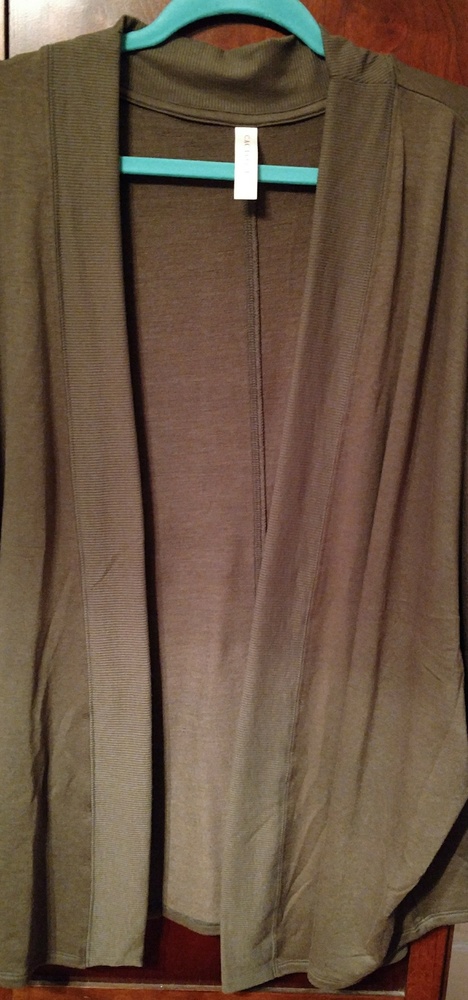 NWOT - Brushed Jersey Kimono Wrap - Olive Green